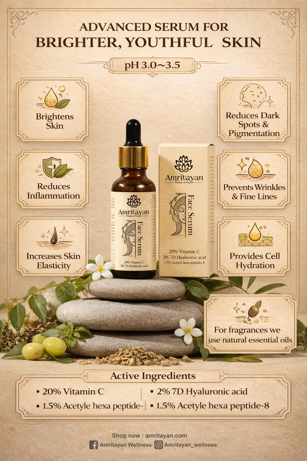 Brightening and anti-aging face serum